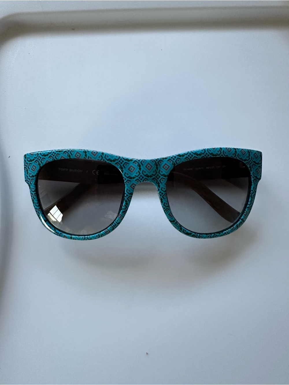 Tory Burch Teal Patterned Sunglasses